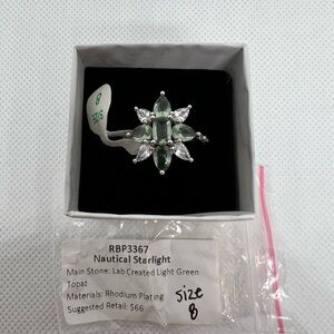 Nautical Starlight Green Topaz Ring